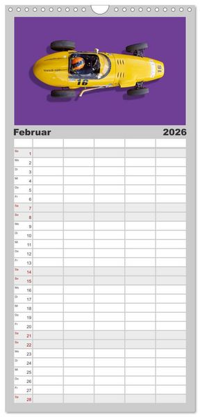 Produktbild: Familienplaner 2026 - Legenden des Rennsports - Formel Junior 1955-1965 mit 5 Spalten (Wandkalender, 21 x 45 cm) CALVENDO
