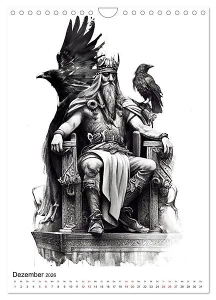 Produktbild: Welt und Mythologie der Wikinger (Wandkalender 2026 DIN A4 hoch), CALVENDO Monatskalender