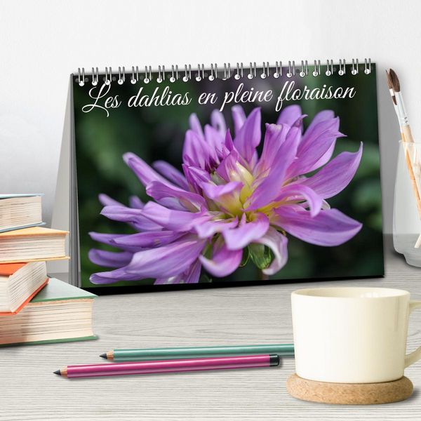 Produktbild: Les Dahlias en pleine floraison (Calendrier de bureau 2026 DIN A5 vertical), CALVENDO calendrier mensuel