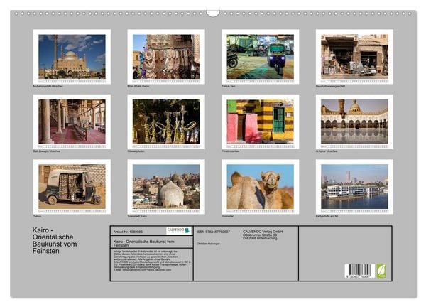 Produktbild: Kairo - Orientalische Baukunst vom Feinsten (Wandkalender 2026 DIN A2 quer), CALVENDO Monatskalender