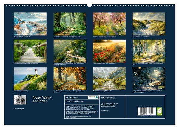 Produktbild: Neue Wege erkunden (hochwertiger Premium Wandkalender 2026 DIN A2 quer), Kunstdruck in Hochglanz