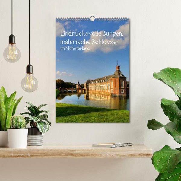 Produktbild: Eindrucksvolle Burgen, malerische Schl&ouml;sser im M&uuml;nsterland (Wandkalender 2026 DIN A3 hoch), CALVENDO Monatskalender