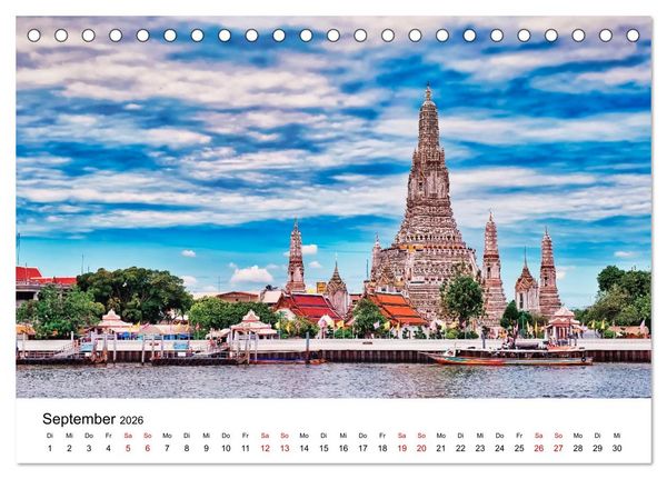 Produktbild: Bangkok das traumhafte Reiseziel (Tischkalender 2026 DIN A5 quer), CALVENDO Monatskalender