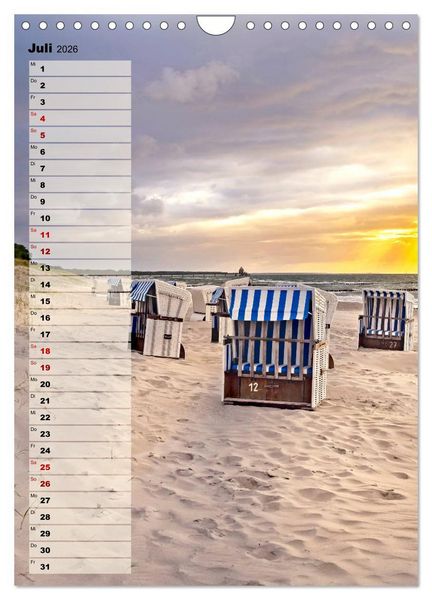 Produktbild: An der See Geburtstagsplaner (Wandkalender 2026 DIN A4 hoch), CALVENDO Monatskalender