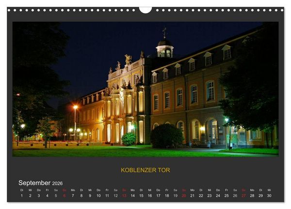 Produktbild: BONNER NACHTFARBEN (Wandkalender 2026 DIN A3 quer), CALVENDO Monatskalender
