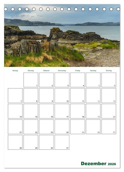 Produktbild: Schottland Entdeckungstour (Tischkalender 2026 DIN A5 hoch), CALVENDO Monatskalender