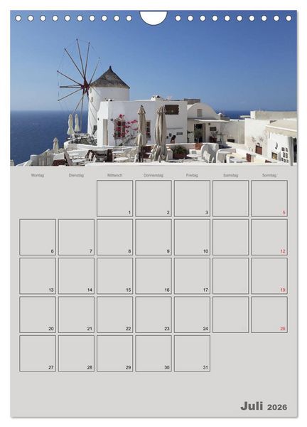 Produktbild: Kykladen, Perlen der &Auml;g&auml;is (Wandkalender 2026 DIN A4 hoch), CALVENDO Monatskalender