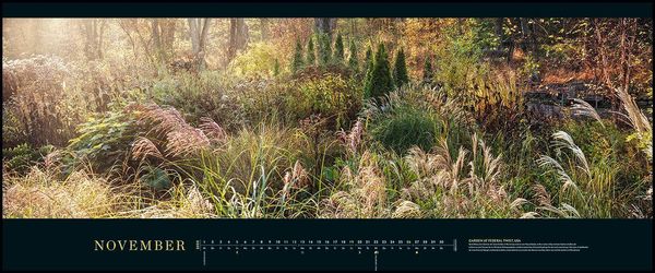 GEO SAISON Panorama: Die schönsten Gärten 2023 - Panorama-Kalender - Wand-Kalender - Groß-Format - Bildkalender - 120x50 cm