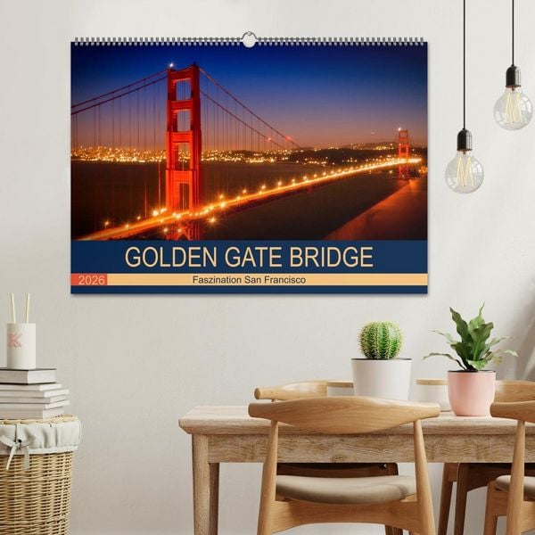 Produktbild: GOLDEN GATE BRIDGE Faszination San Francisco (Wandkalender 2026 DIN A2 quer), CALVENDO Monatskalender
