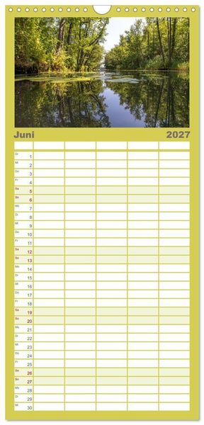 Produktbild: Familienplaner 2027 - Lychen - zwischen Wald und Seen mit 5 Spalten (Wandkalender, 21 x 45 cm) CALVENDO