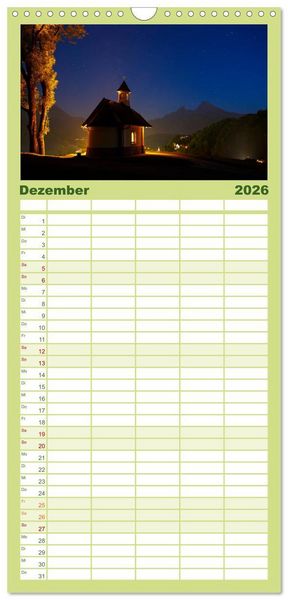 Produktbild: Familienplaner 2026 - Berchtesgadener Land mit 5 Spalten (Wandkalender, 21 x 45 cm) CALVENDO