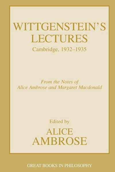 Wittgenstein's Lectures, Taschenbuch von Ludwig Wittgenstein, Globe Pequot Publishing Group Inc, 9781573928755