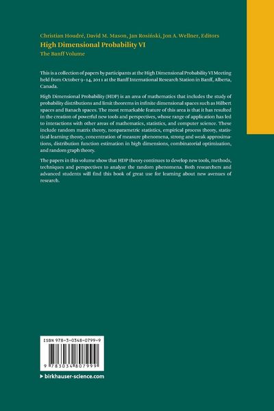 Produktbild: High Dimensional Probability VI