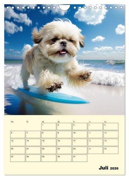 Produktbild: Shih Tzu Alarm. Gl&uuml;ckliche Wuschelk&ouml;pfe (Wandkalender 2026 DIN A4 hoch), CALVENDO Monatskalender