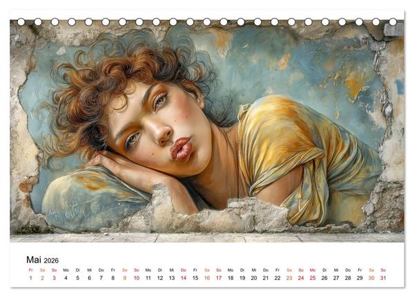 Produktbild: Street Art - Urban Colors (Tischkalender 2026 DIN A5 quer), CALVENDO Monatskalender
