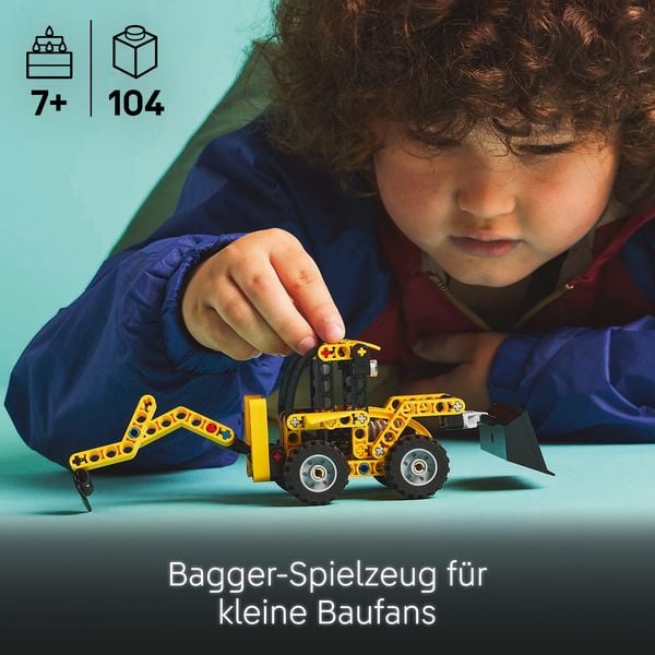 Produktbild: LEGO Technic Baggerlader, Bauspielzeug, Fahrzeug f&uuml;r Kinder 42197