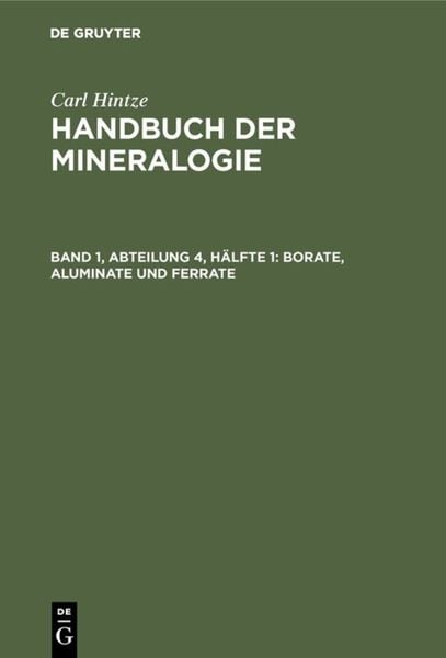 Produktbild: Borate, Aluminate und Ferrate