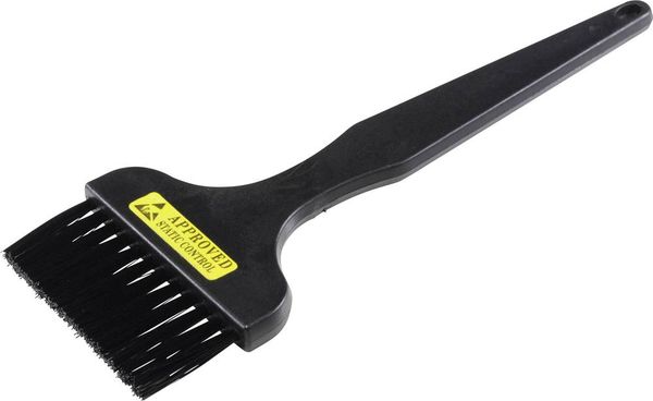 TRU COMPONENTS ESD-Pinsel (L x B x H) 170 x 62 x 7 mm Borsten-Länge: 25 mm EPI-A-61 Bürsten-Fläche, Breite: 57 mm Bürsten-Fläche, Länge: 25 mm
