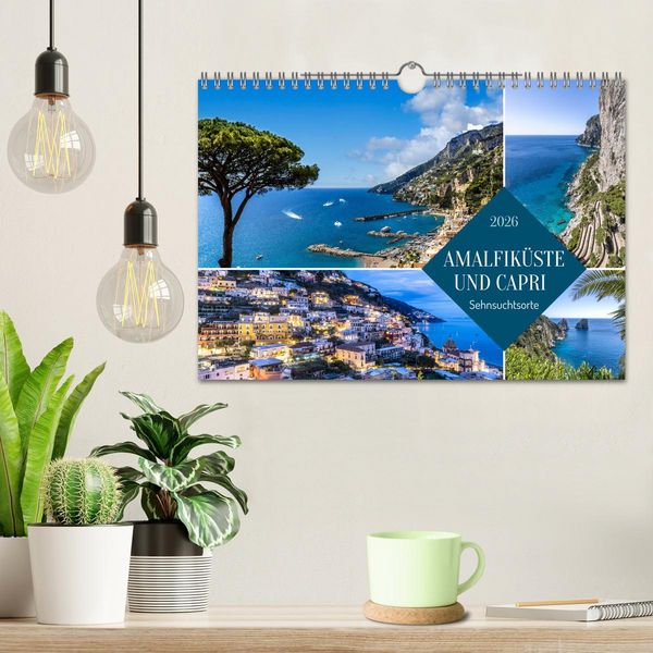 Produktbild: Amalfik&uuml;ste und Capri - Sehnsuchtsorte (Wandkalender 2026 DIN A4 quer), CALVENDO Monatskalender