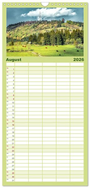 Produktbild: Familienplaner 2026 - Sch&ouml;nes Erzgebirge mit 5 Spalten (Wandkalender, 21 x 45 cm) CALVENDO