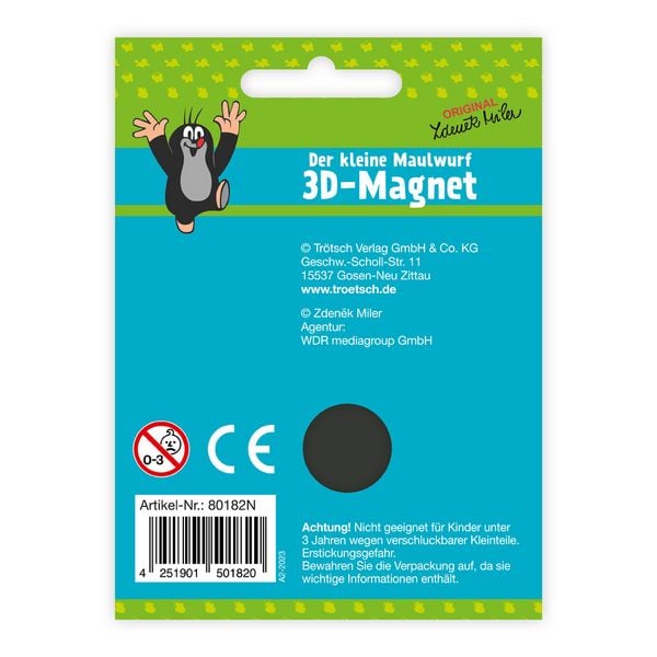 Produktbild: Tr&ouml;tsch Der kleine Maulwurf 3D-Magnet Erdbeere