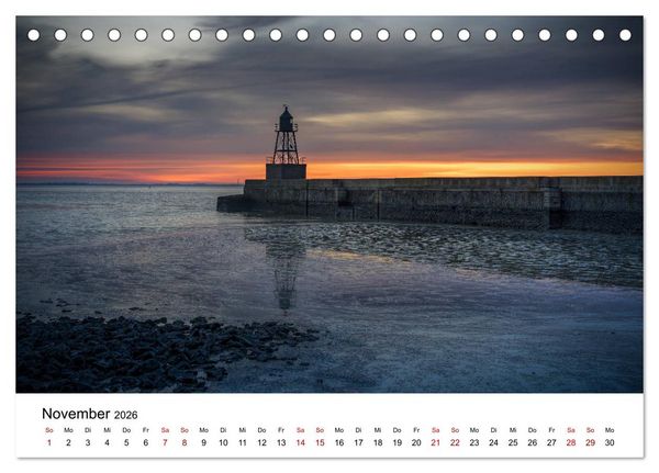 Produktbild: Wilhelmshaven und Umland - Idyllische Motive von H&auml;fen, Meer und Landschaft (Tischkalender 2026 DIN A5 quer), CALVENDO Monatskalender