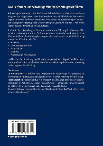 Produktbild: Low Performer und schwierige Mitarbeiter erfolgreich f&uuml;hren