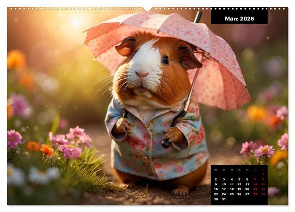 Produktbild: Meerschweinchen mal anders! (hochwertiger Premium Wandkalender 2026 DIN A2 quer), Kunstdruck in Hochglanz