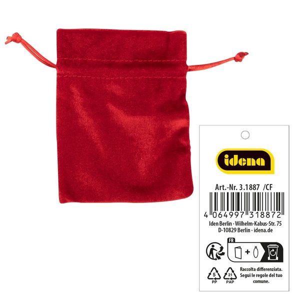 Produktbild: Idena Stoffs&auml;ckchen aus Samt rot 10x13cm