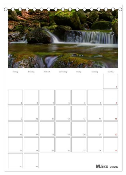 Produktbild: Harzer Wasserwelten (Tischkalender 2026 DIN A5 hoch), CALVENDO Monatskalender