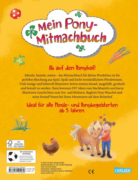 Produktbild: Mein Pony-Mitmachbuch