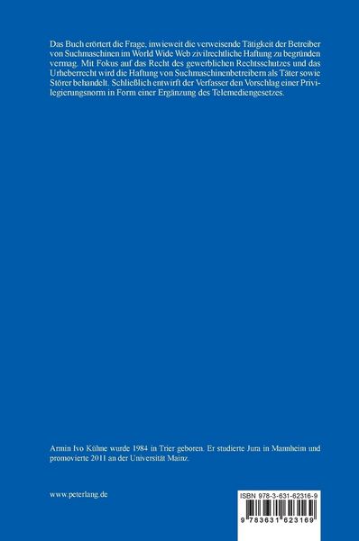 Produktbild: Haftung von Suchmaschinenbetreibern