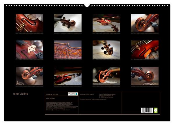 Produktbild: eine Violine (Wandkalender 2026 DIN A2 quer), CALVENDO Monatskalender