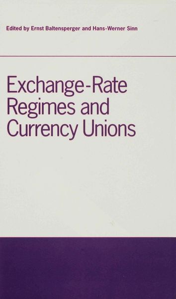 Produktbild: Exchange-Rate Regimes and Currency Unions