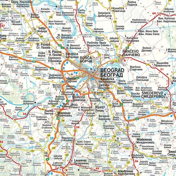 Produktbild: freytag & berndt Stra&szlig;enkarte Slowenien - Kroatien - Serbien - Bosnien-Herzegowina - Montenegro - Kosovo - Nordmazedonien 1:600.000