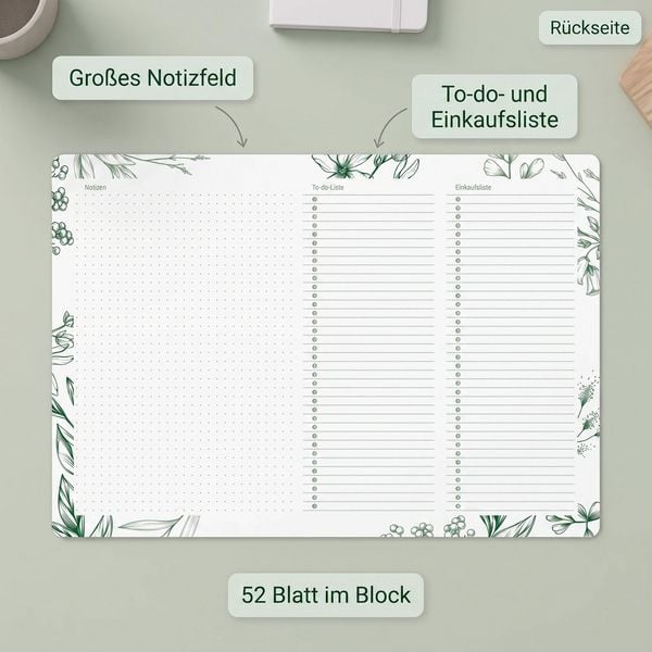 Produktbild: Schreibunterlage Design mit Wochenplan