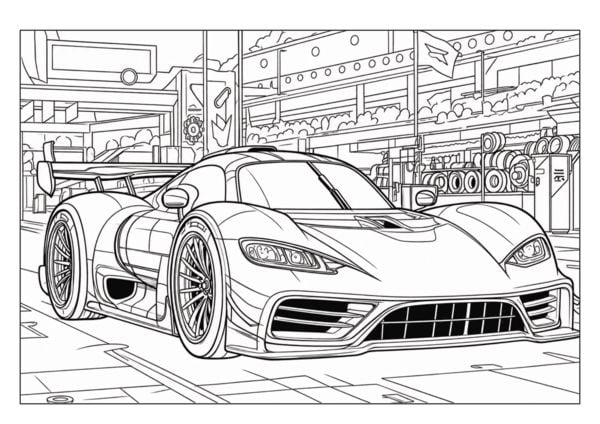 Produktbild: Auto Malbuch f&uuml;r Kinder ab 6 Jahren - Coole Sportwagen