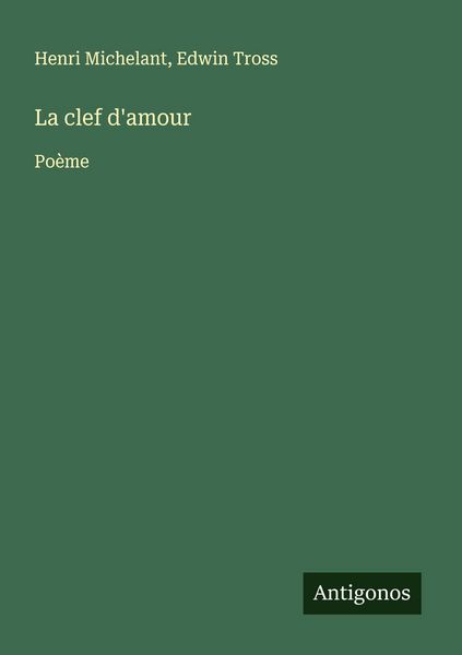 Produktbild: La clef d'amour