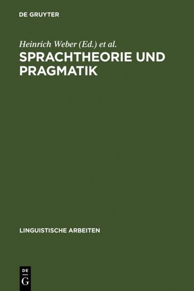 Produktbild: Sprachtheorie und Pragmatik
