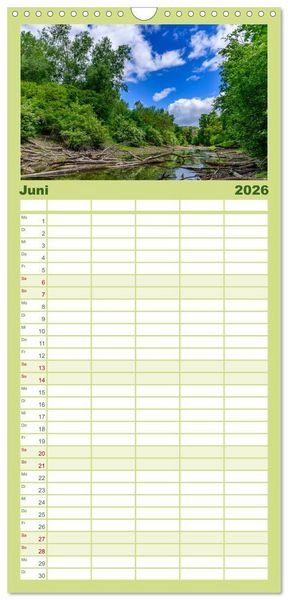 Produktbild: Familienplaner 2026 - &Ouml;sterreichs Donau mit 5 Spalten (Wandkalender, 21 x 45 cm) CALVENDO