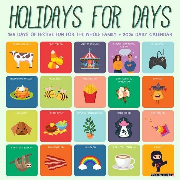 Produktbild: Holidays for Days 2026 Wall Calendar