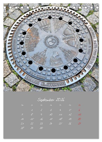 Produktbild: Faszination Kanaldeckel (Tischkalender 2026 DIN A5 hoch), CALVENDO Monatskalender