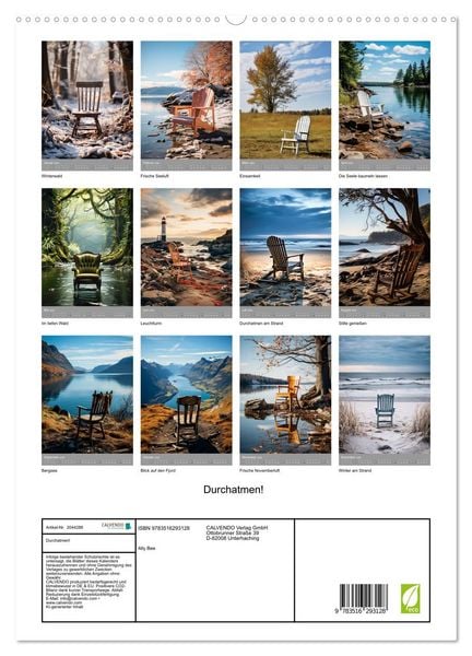 Produktbild: Durchatmen! (hochwertiger Premium Wandkalender 2026 DIN A2 hoch), Kunstdruck in Hochglanz