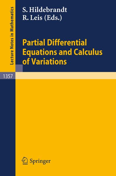 Produktbild: Partial Differential Equations and Calculus of Variations