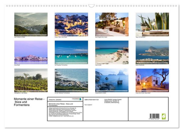 Produktbild: Momente einer Reise - Ibiza und Formentera (Wandkalender 2027 DIN A2 quer), CALVENDO Monatskalender