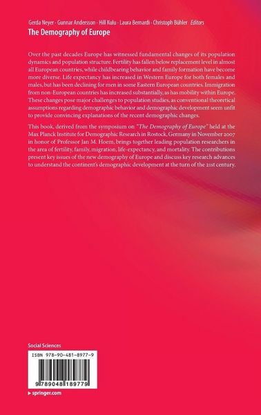 Produktbild: The Demography of Europe