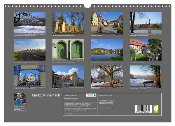 Produktbild: Markt Schnaittach (Wandkalender 2026 DIN A3 quer), CALVENDO Monatskalender