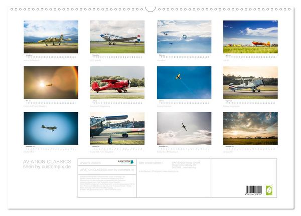 Produktbild: AVIATION CLASSICS seen by custompix.de (Wandkalender 2026 DIN A2 quer), CALVENDO Monatskalender