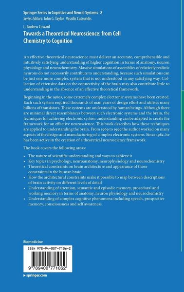 Produktbild: Towards a Theoretical Neuroscience: from Cell Chemistry to Cognition