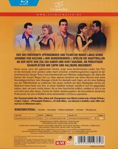 Produktbild: Der S&auml;nger von Capri - Serenade einer gro&szlig;en Liebe (Filmjuwelen)